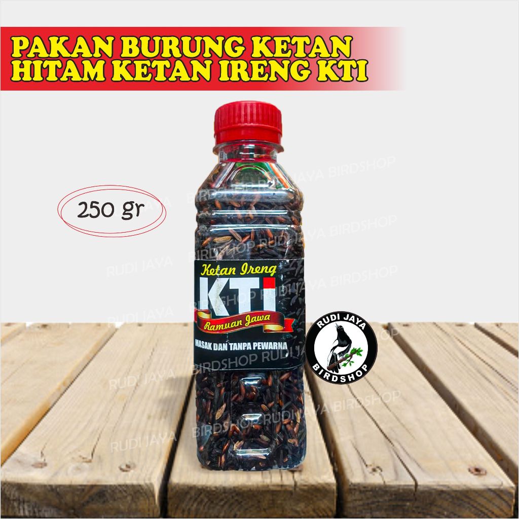 KETAN HITAM KTI 1 BOTOL TOP BIRD FOOD PAKAN MAKANAN BURUNG PERKUTUT DERKUKU PUTER TANPA PEWARNA