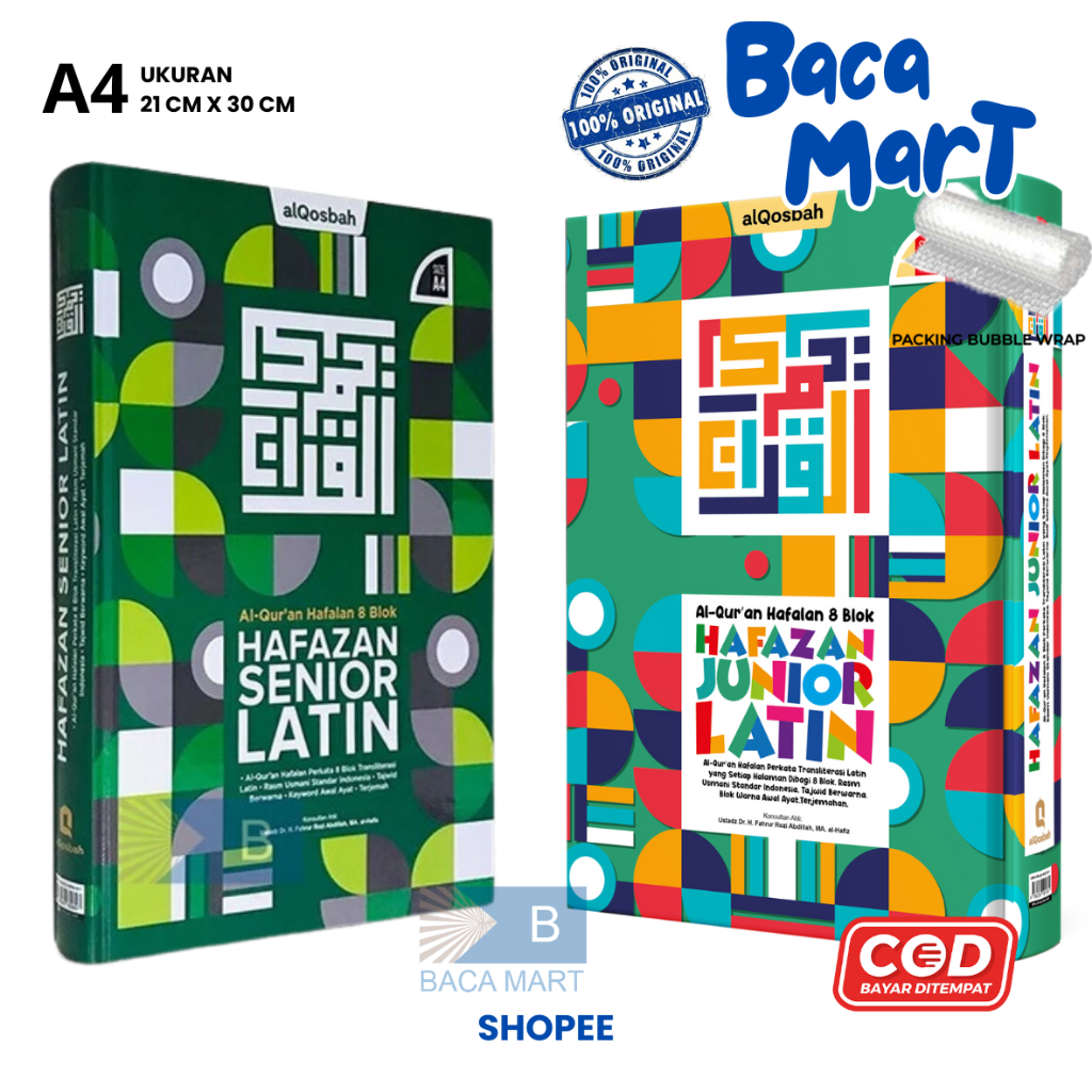 AL QURAN HAFALAN HAFAZAN PERKATA LATIN A4 HC HAFAZAN SENIOR LATIN A4 HC ALQOSBAH ALQURAN HAFAZAN