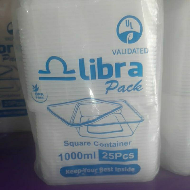 Thinwall kotak square / persegi ukuran 500ml, 1000ml,1500ml dan 2000ml merk libra, lux dan klir  SUD