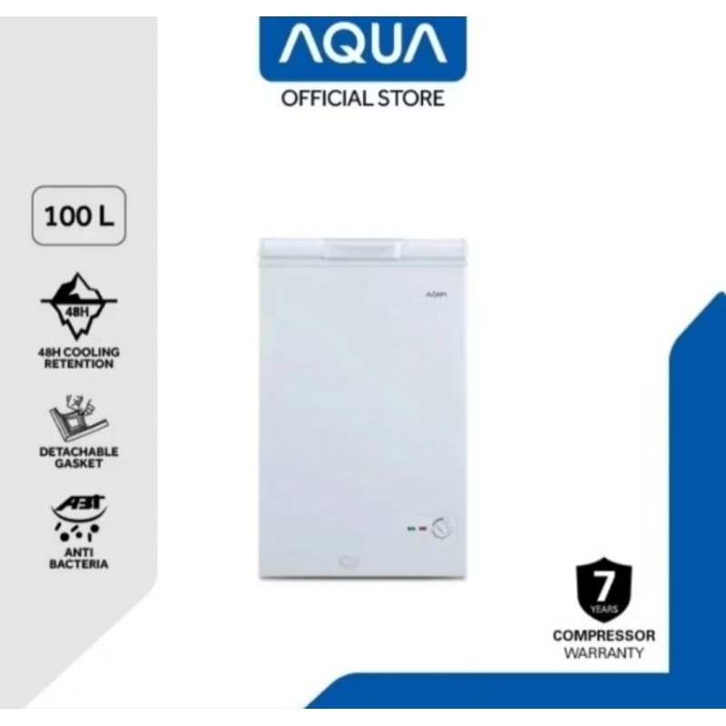 BOX FREEZER AQUA 100LITER AQF-120FB CHEST FREEZER AQUA 100 LITER BOX FREEZER