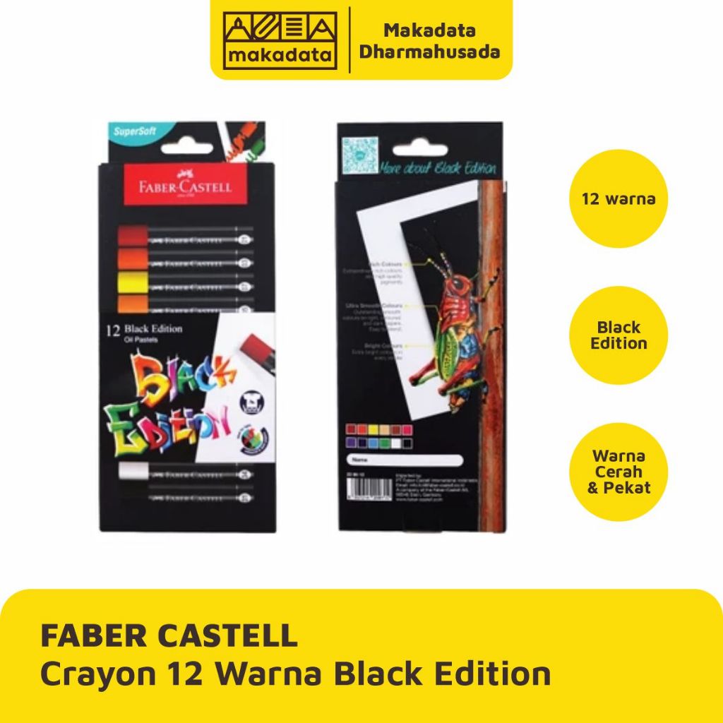 

CRAYON | KRAYON FABER CASTEL 12 WARNA BLACK EDITION 220024 (1 PCS)