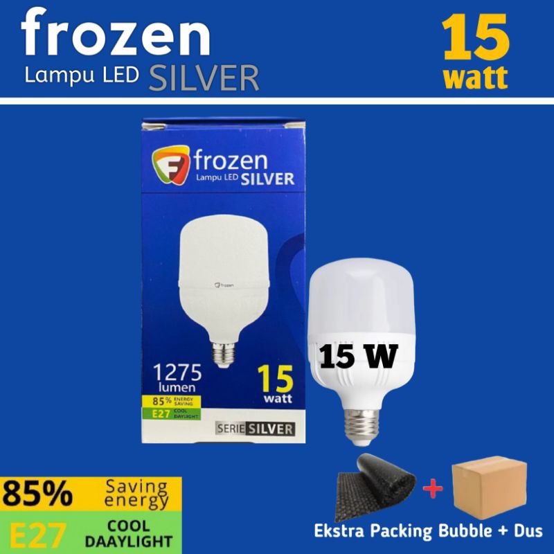 LAMPU LED BOHLAM FROZEN 15 WATT CAHAYA PUTIH LED BULB FITTING STANDAR E27