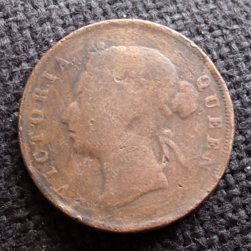 Koin Kuno Straits Settlements 1 Cent tahun 1894 Queen Victoria | Koin Asing Mancanegara