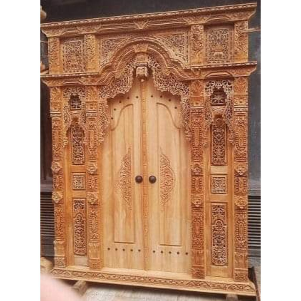 Pintu Gebyok Termurah, Pintu Gebyok Jati Ukir Jepara Ukuran 200 x 250 cm