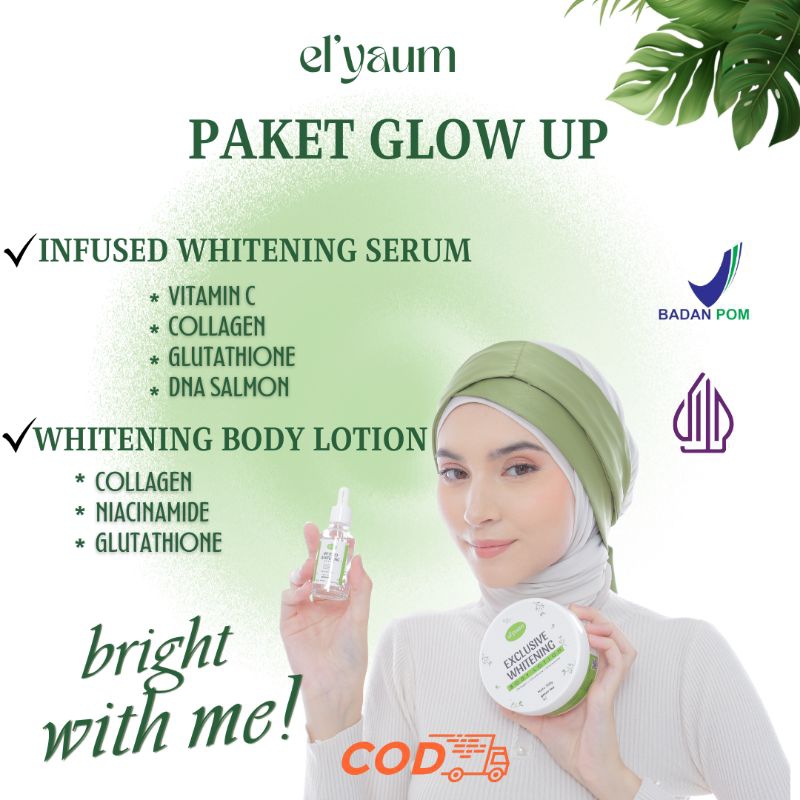 Paket Pemutih Badan Infused Whitening Serum dan Whitening Body Lotion Halal BPOM
