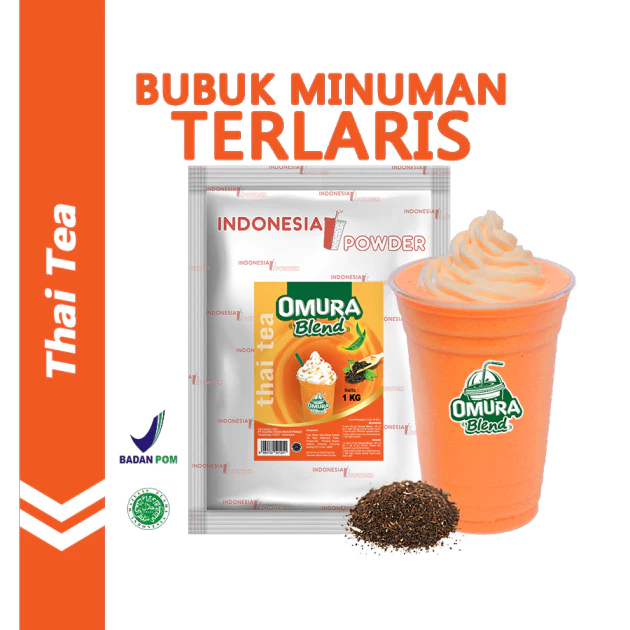 

OMURA Blend Bubuk Minuman Premium Rasa Thai Tea Powder Drink 1 Kg Omura Powder