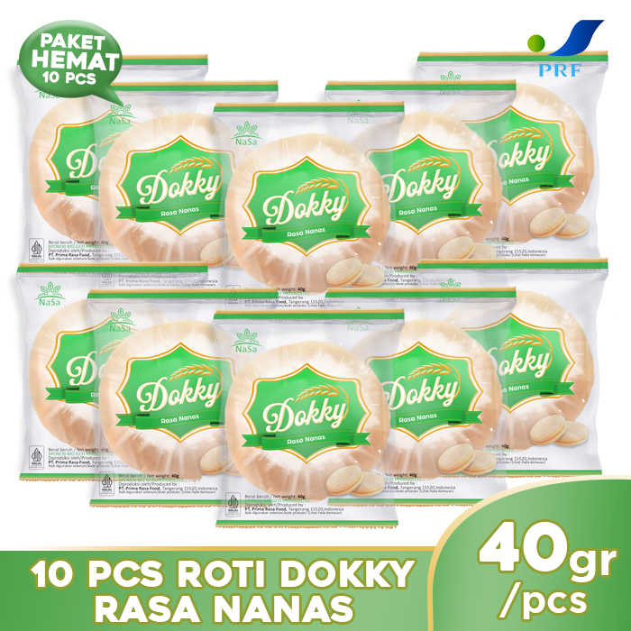 

Prima Rasa Food Roti Dokky - Paket 10 pcs - Rasa Nanas - Roti Panggang Viral - Roti Enak Halal