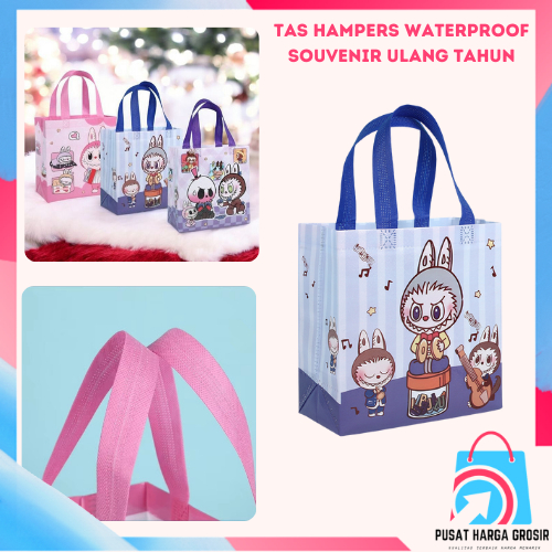 

PHG Tas Kado Ulang Tahun Tas Hampers Waterproof Goodie Bag Ulang Tahun Karakter Monster Souvenir Ulang tahun Tas Bingkisan Pesta Anti Air Karakter Cappybara