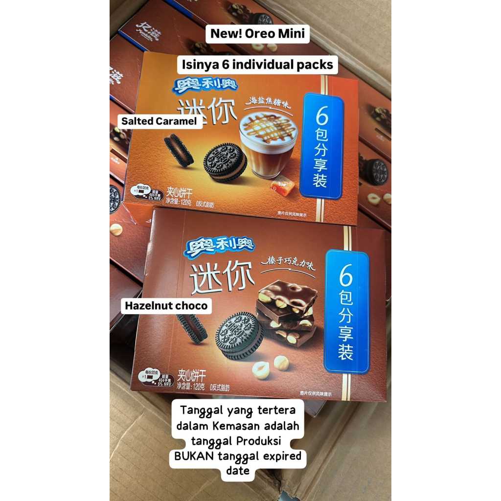 

OREO MINI BISCUIT SALTED CARAMEL HAZELNUT CHOCO 120 gr