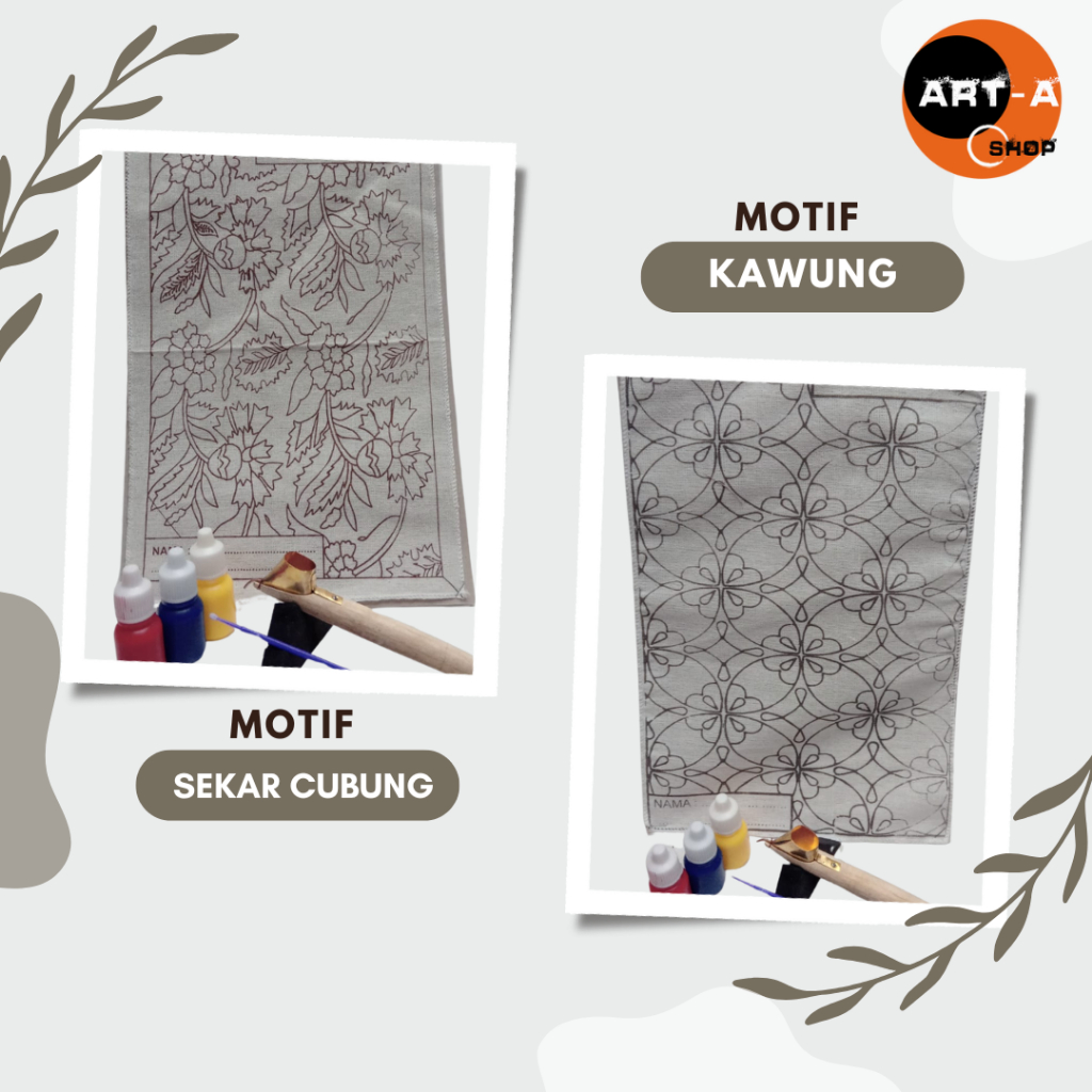 

PAKET ALAT MEMBATIK LENGKAP prakarya batik,alat batik (1 set kain, canting, cat batik 3 warna)