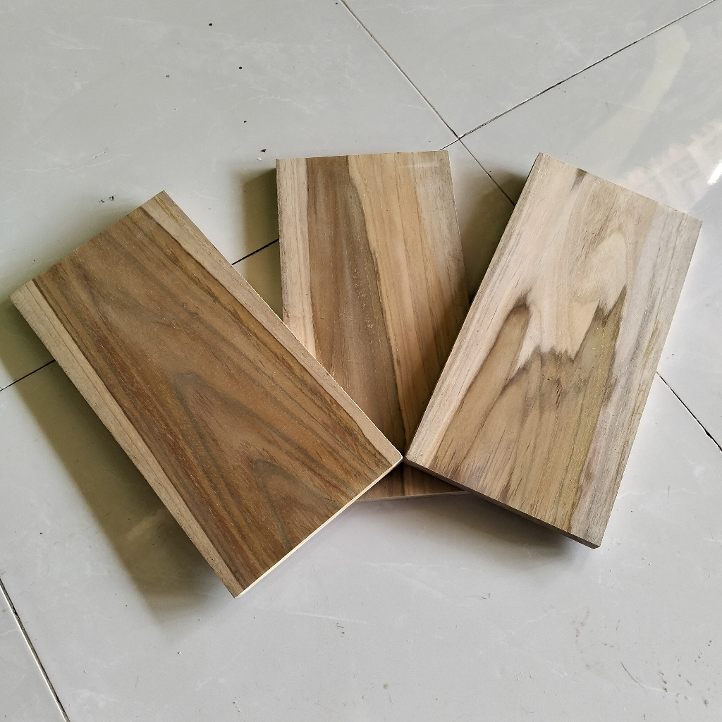 Papan kayu jati asli perhutani 1cm sudah halus