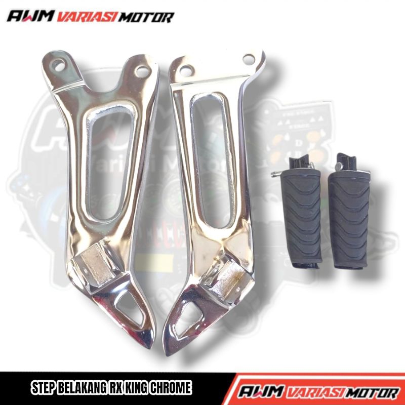 Postep Rx King Footstep Rx King Belakang Silver Chrome Satu Set