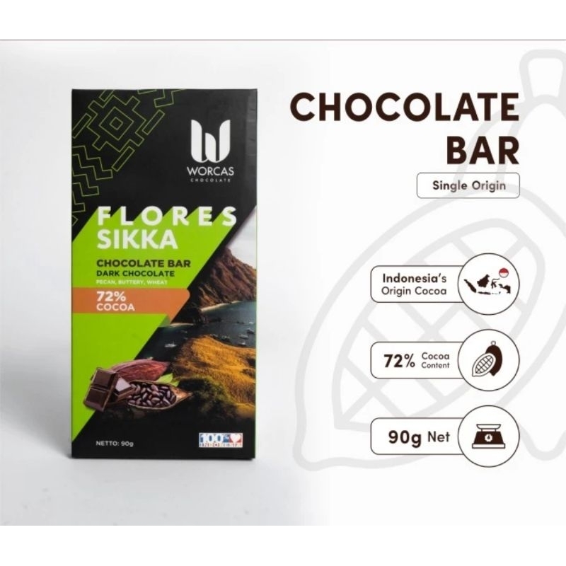 

Chocolate Bar Dark Coklat Flores Sikka 90gr