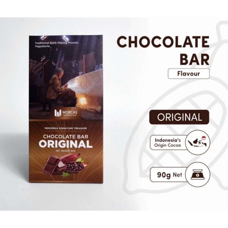 

Chocolate Bar Flavoured Dark Coklat Original 90gr