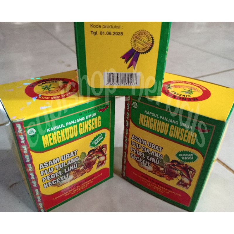 Mengkudu Gingseng Kapsul Jamu Asam Urat