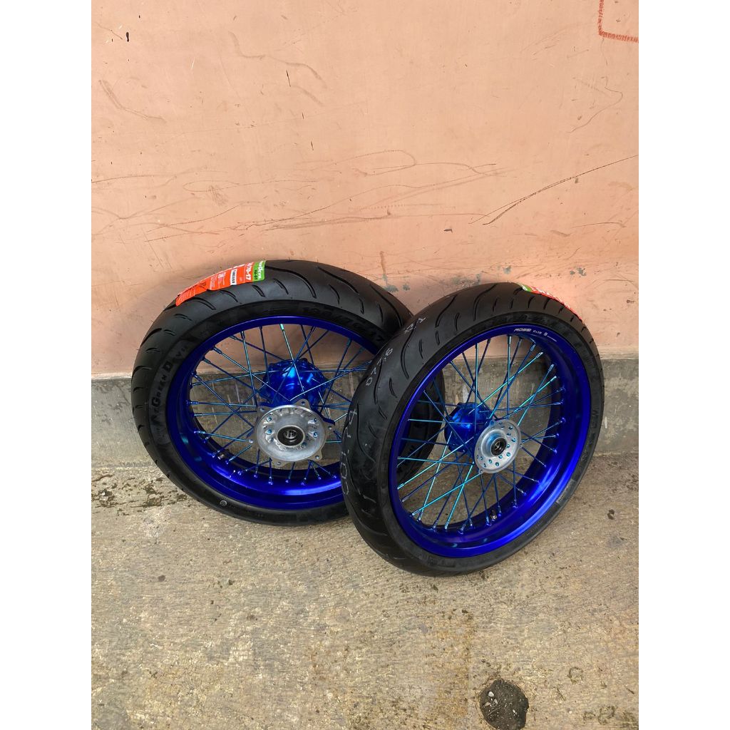 Wheelset Sumo Yamaha WR Ring 17 Roda Supermoto WR155 Ban Maxxis Baru