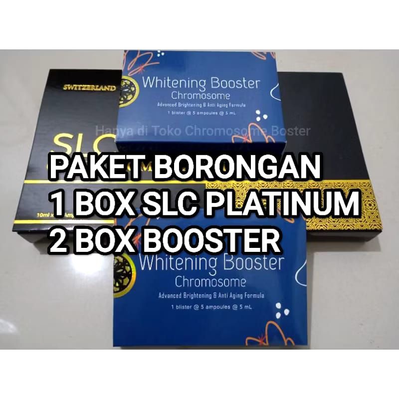 paket borongan slc platinum chromosome whitening booster
