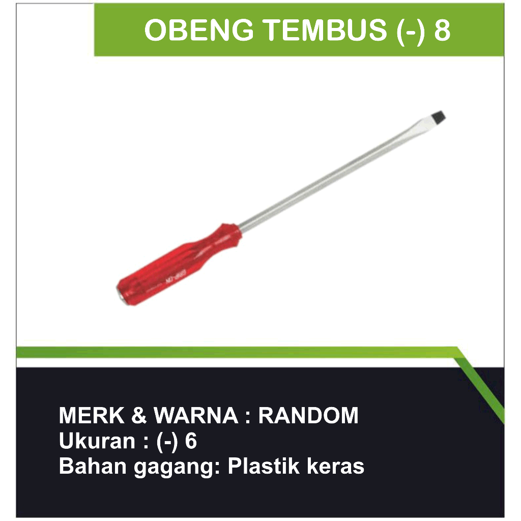 Obeng Tembus Min 6" &  8" / Obeng Tembus /obeng/alat tukang
