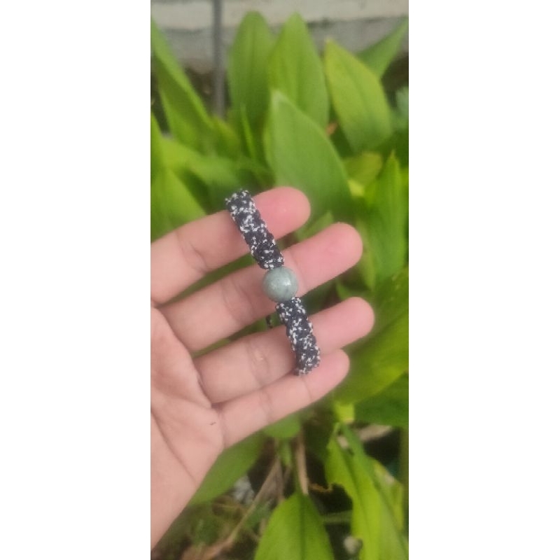 Gelang tali batu giok burma (jadeite jade)
