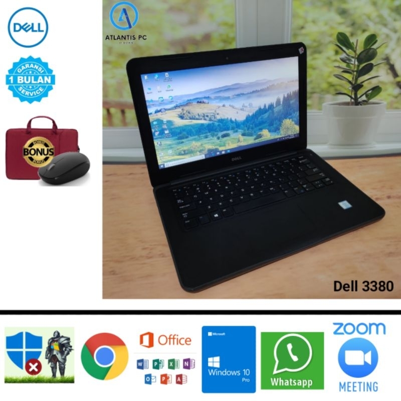 Laptop Dell 3380 Intel Core i5 Gen 7 Ram 8GB SSD 256GB Windows 10 SIAP PAKAI 