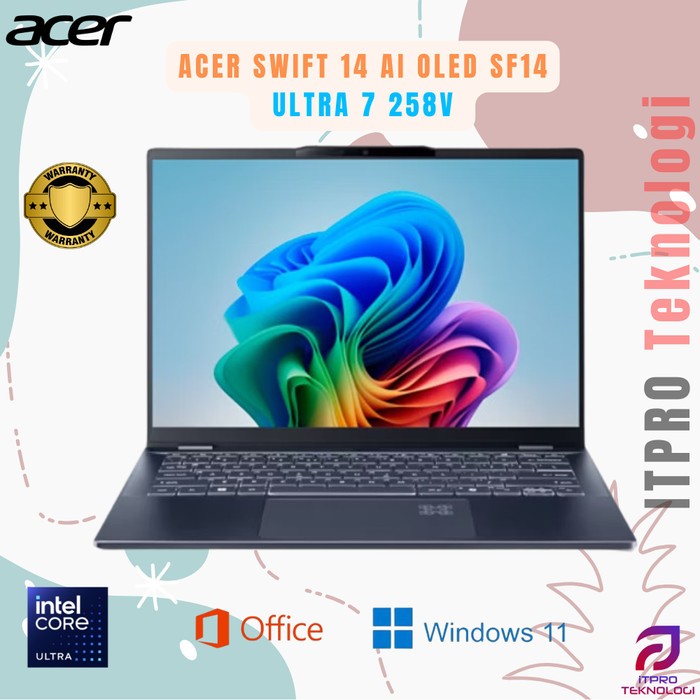 ACER SWIFT 14 AI OLED SF14 ULTRA 7 258V 32GB 1TB