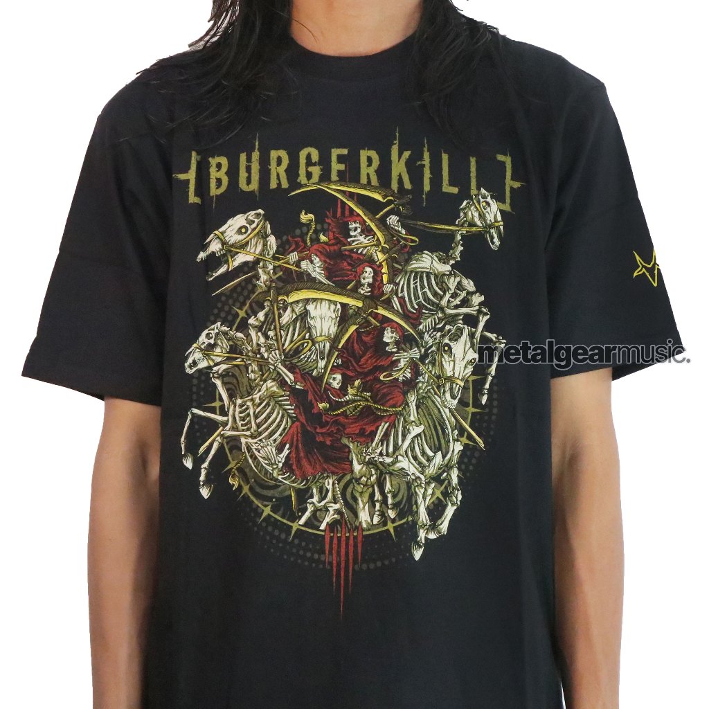 Metalgear merch Tshirt Burgerkill - The Beast Katun S-3XL Kaos pria Original 100%