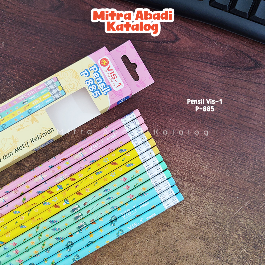 

(12 PCS) PENSIL VIS-1 P-885 / 1 pack pak vis1 p885 pencil pena original menulis graphite menggambar sket sketch anak alat tulis sekolah kuliah atk kantor stationery murah / mitra abadi katalog jogja
