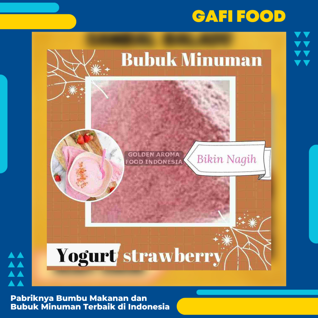 

Bubuk Yogurt Strawberry Premium 1 kg Supplier Bubuk Minuman Yogurt Instan Serbuk Es Yogurt GAFI