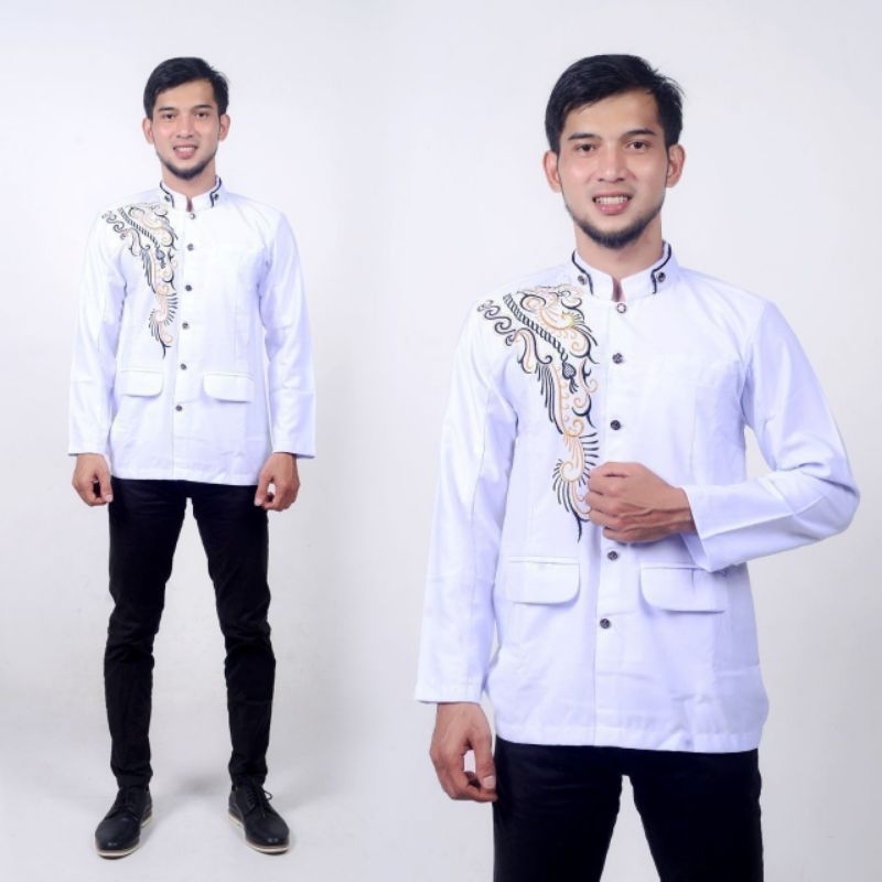 JASKO BORDIR | JAS KOKO PRIA DEWASA | JAS KOKO PREMIUM MDERN MURAH | ATASAN FASHION MUSLIM PRIA