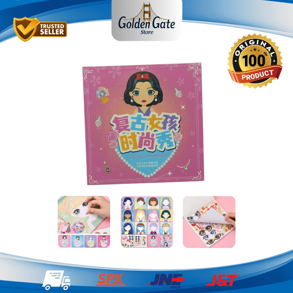 

DIY Buku Stiker 3014 | Expressive Girl Change Makeup Sticker | Ketrampilan Dekorasi