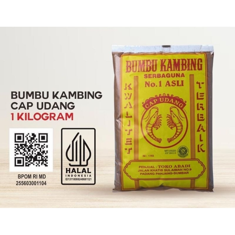 

Bumbu Kambing Cap Udang Original (1kg) bumbu khas Padang