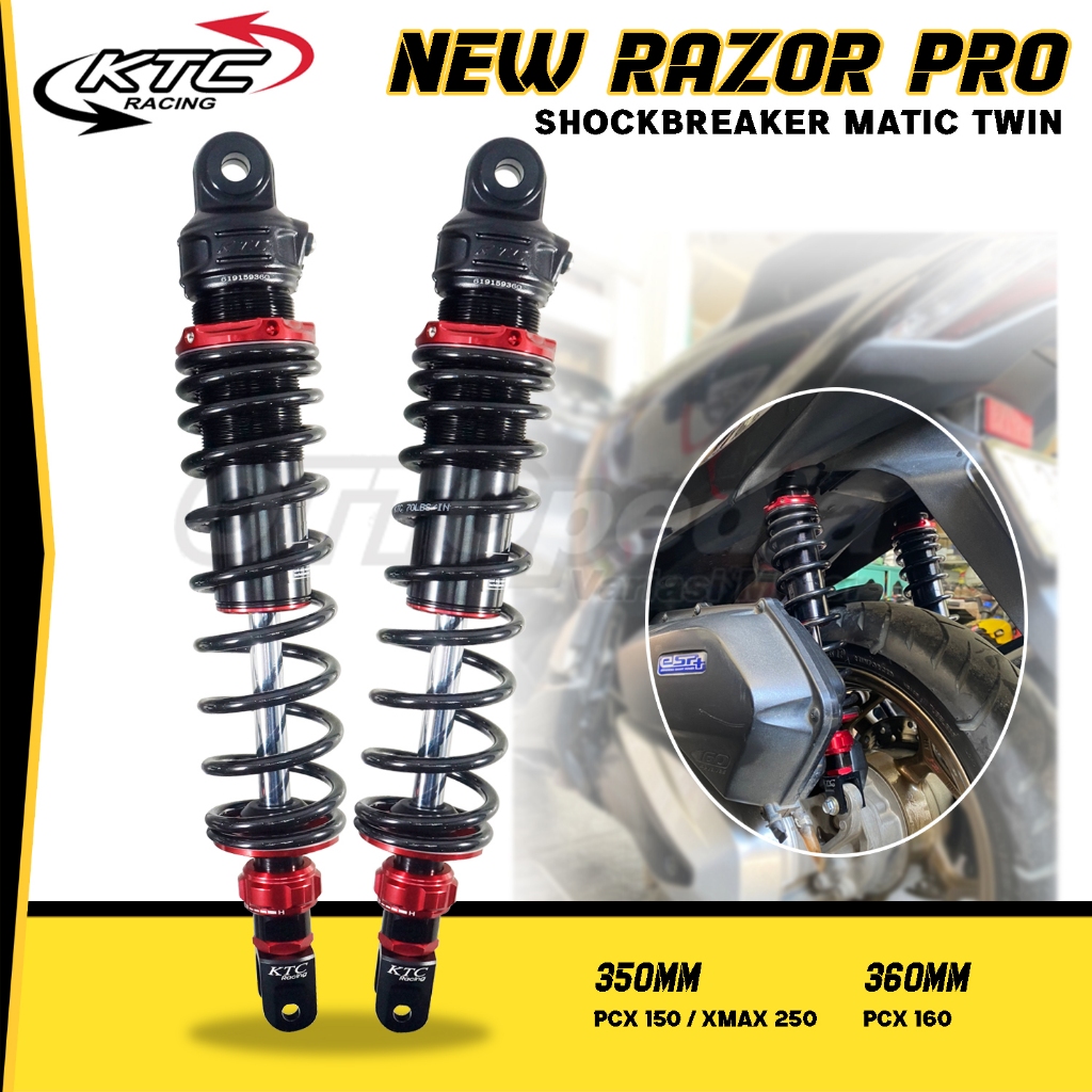 Shock Breaker KTC Klik PCX160 PCX 150 XMAX 250 New Razor Pro 350mm 360mm