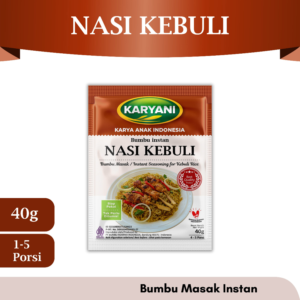 

KARYANI BUMBU MASAK INSTAN NASI KEBULI 40 Gram