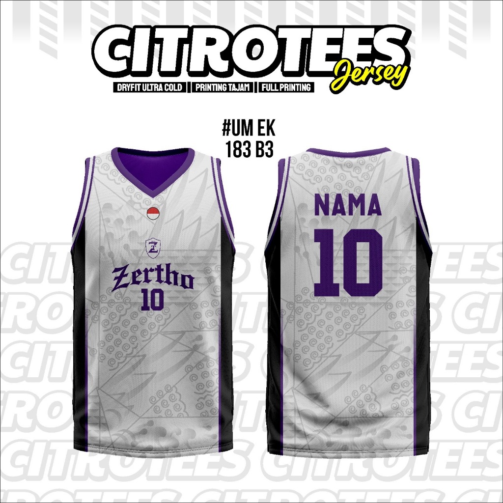 Jersey SINGLET FREE CUSTOM | basketball | dryfit terbaru