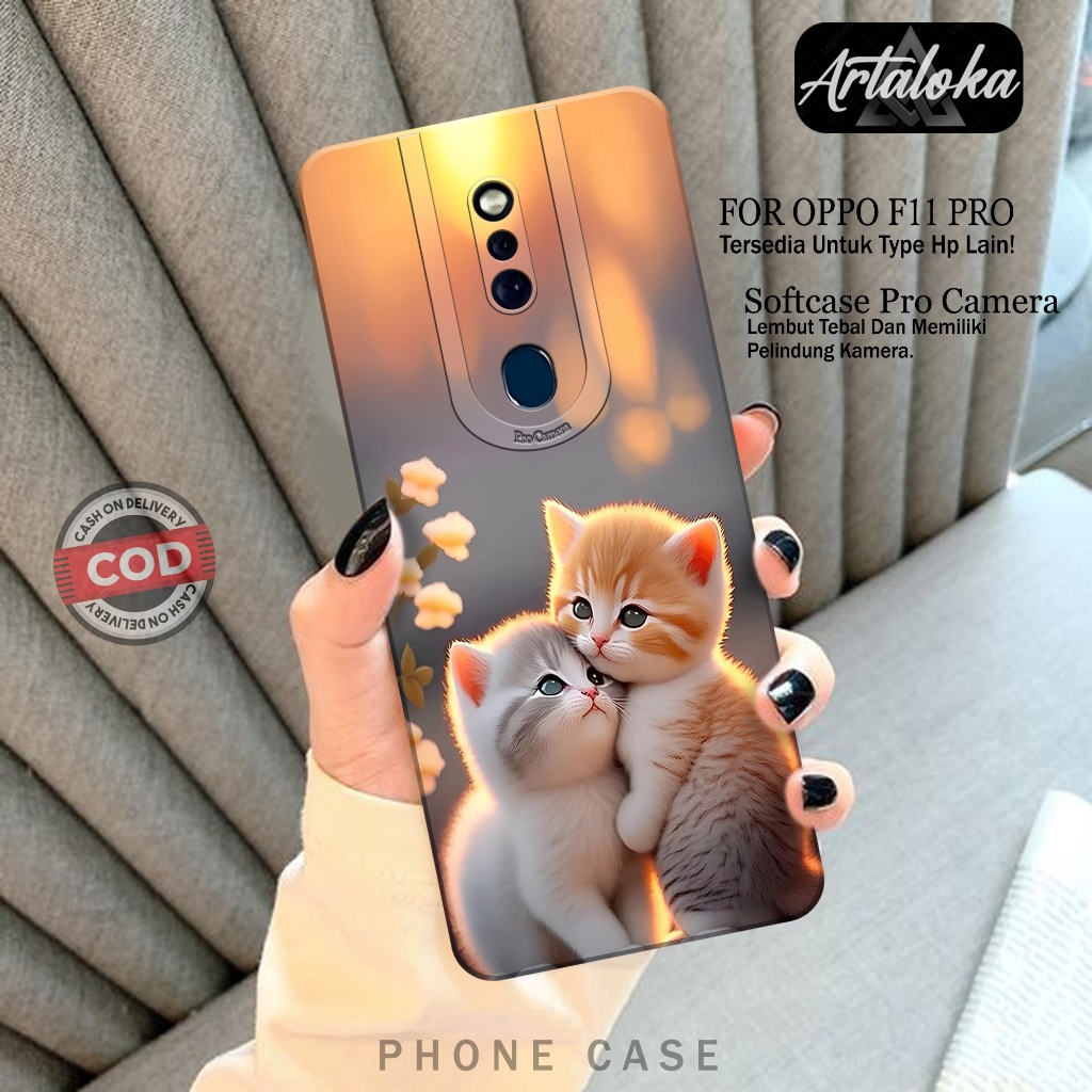 Case Hp Oppo F11 Pro Terbaru - Fashion Case Kucing - Softcase Oppo F11 Pro - Casing Oppo F11 Pro - K