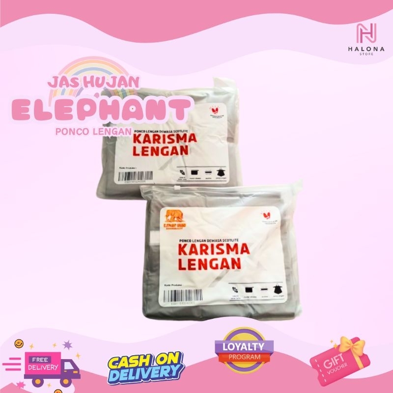 Jas Hujan Ponco Lengan Karisma Elephant Brand