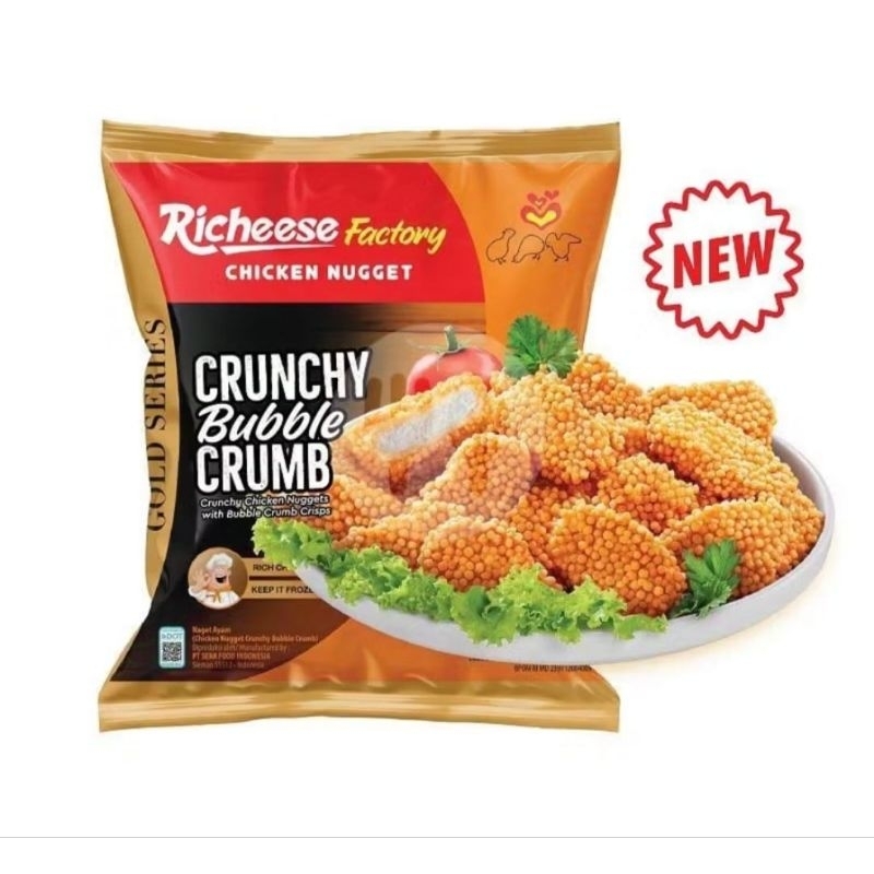 

Nugget Richeese crunchy bubble crumb 500gram