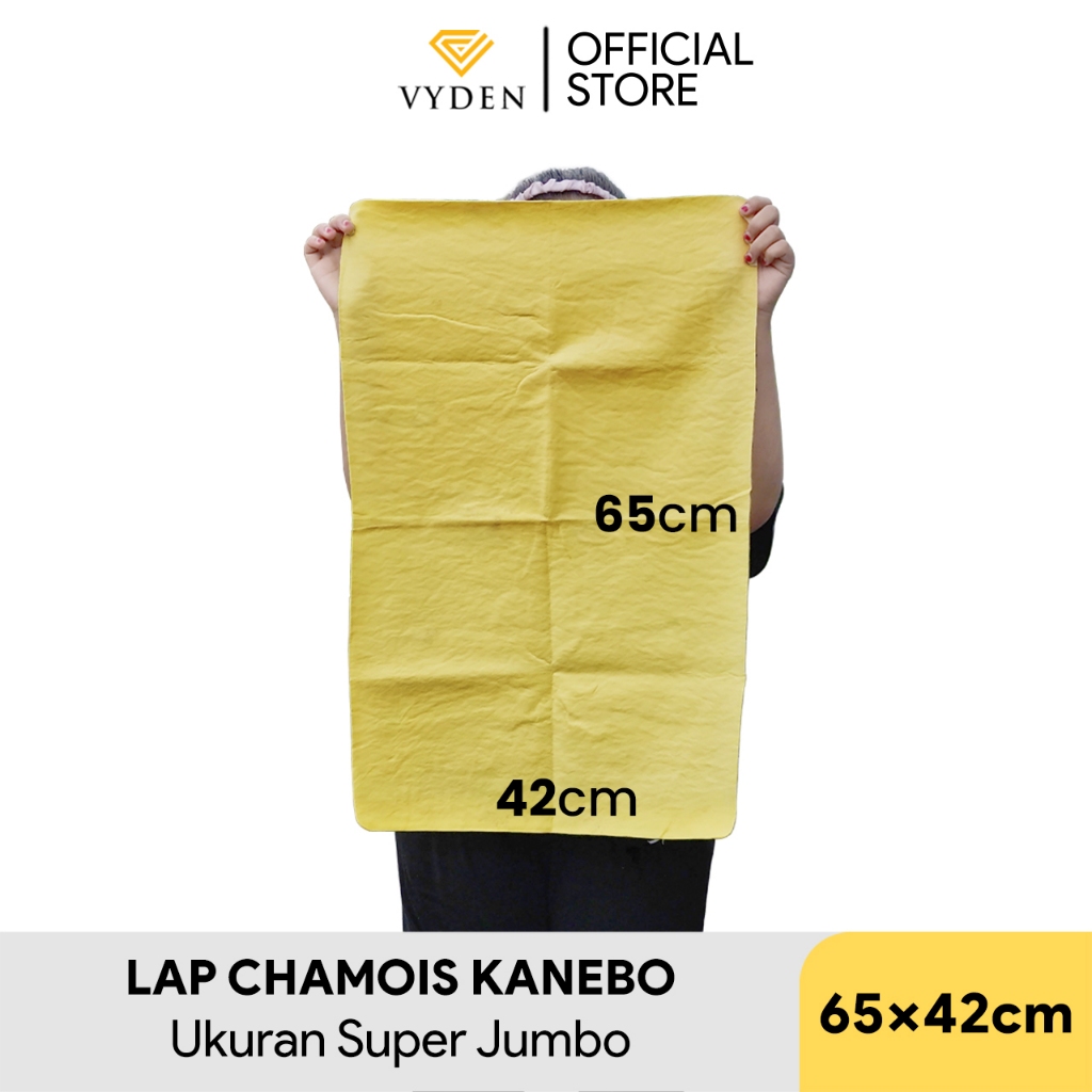 Kain Lap Kanebo Jumbo 66 x 43 cm Sangat Besar XXXL Plas Chamois Tebal Lebar Besar Serat Pengering Cu