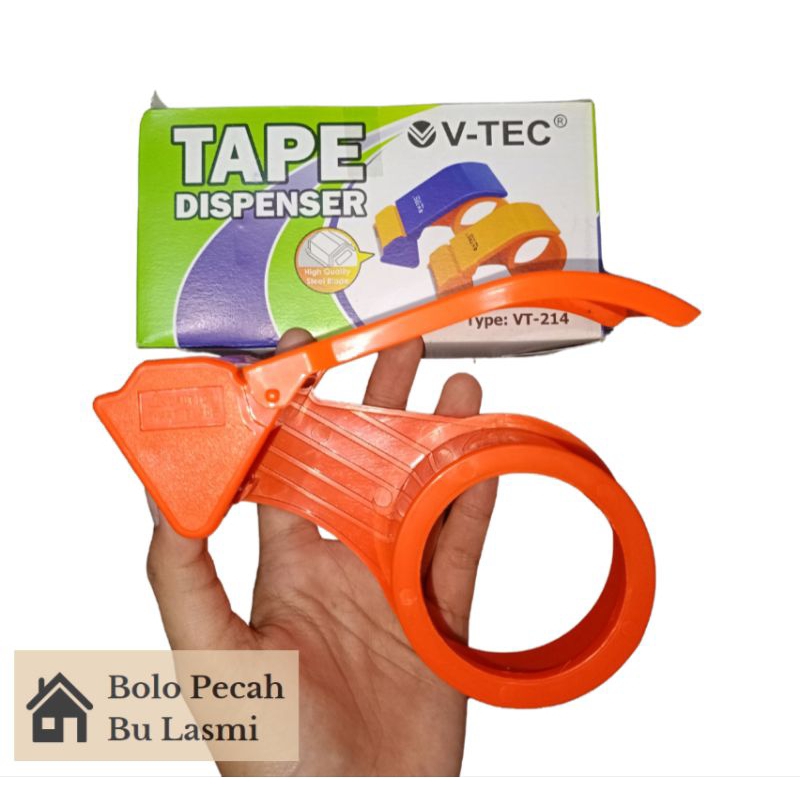 

TAPE CUTTER DISPENSER LAKBAN V-TEC 214 / Alat Pemotong Lakban