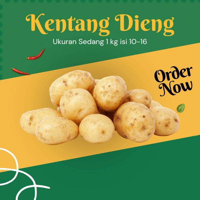 

Kentang Dieng sedang 1 kg isi 10-16 murah