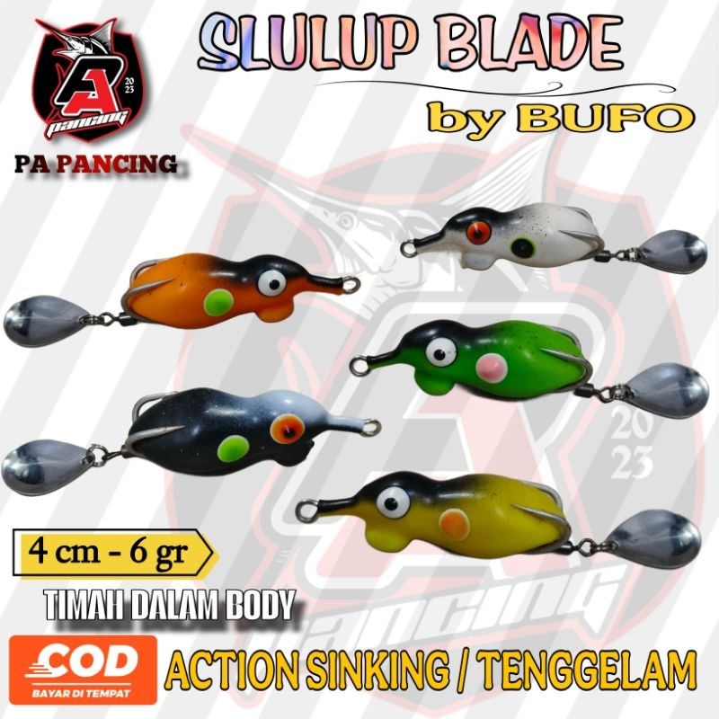 Umpan Lure BUFO Slulup Blade / Kapal Selam / Soft Frog / Softfrog / Umpan Casting Gabus