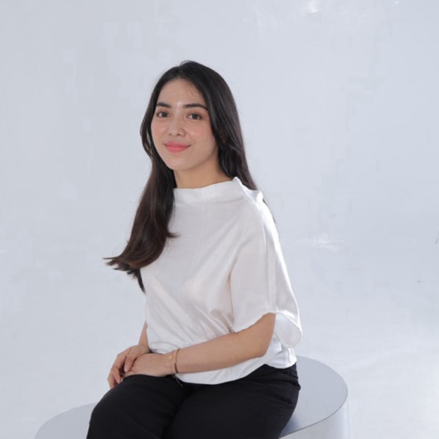 Maya top (small and big size) satin premium