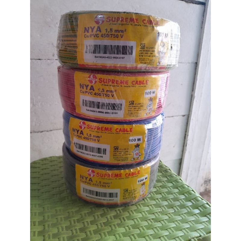kabel NYA 1,5mm Supreme kabel tunggal 1x1.5 supreme
