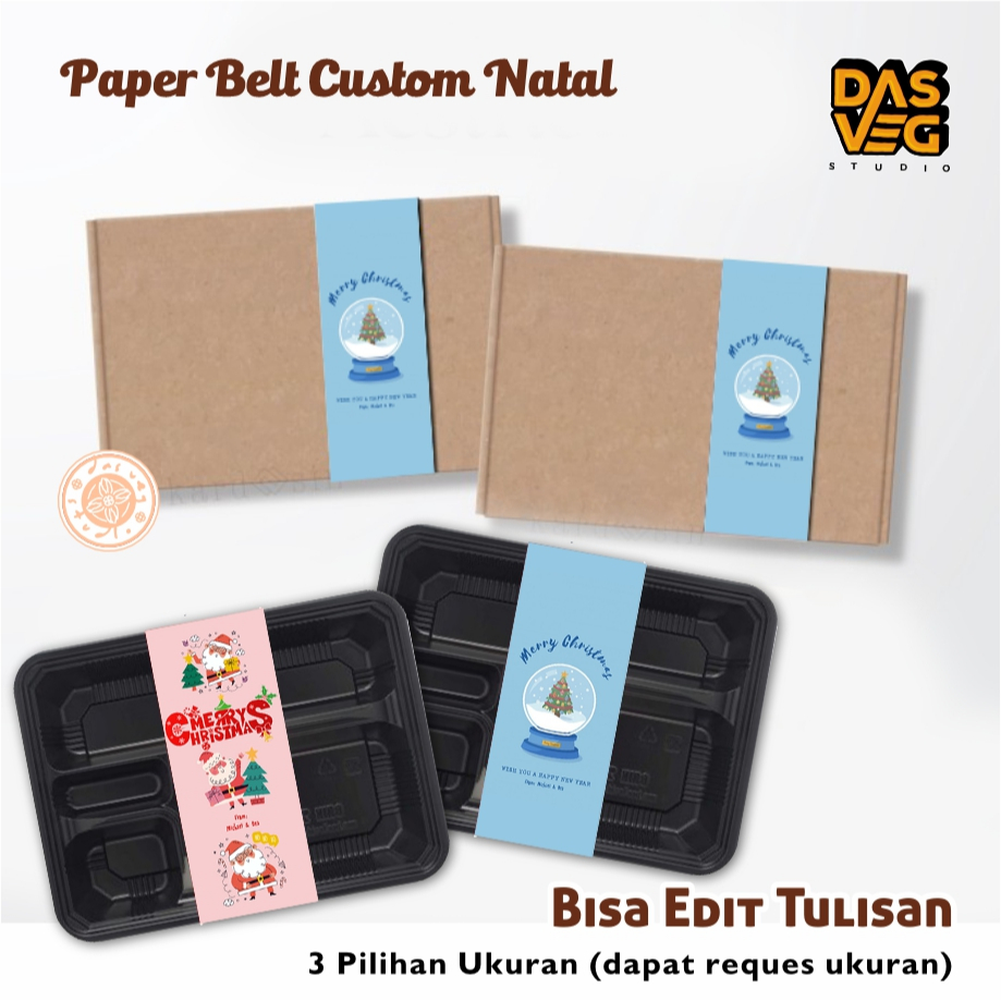 

Paper Belt Custom Natal | Packaging Sleeve, Label Hampers, Label Segel dll