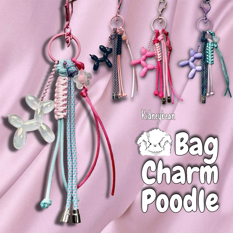 Bag Charm Poodle Paracord// Keychain Poodle// Gantungan Kunci Paracord // Gantungan Kunci Poodle // 