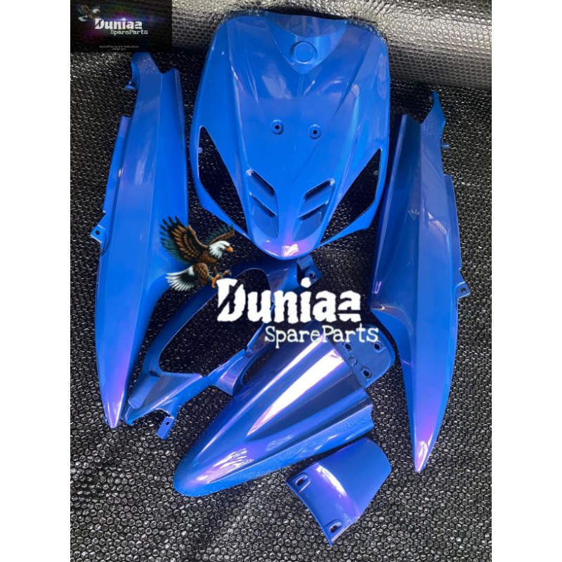 BODY HALUS YAMAHA MIO SPORTY FULL SET, WARNA BIRU LEMBAYUNG, CAT COSTUM TERBARU