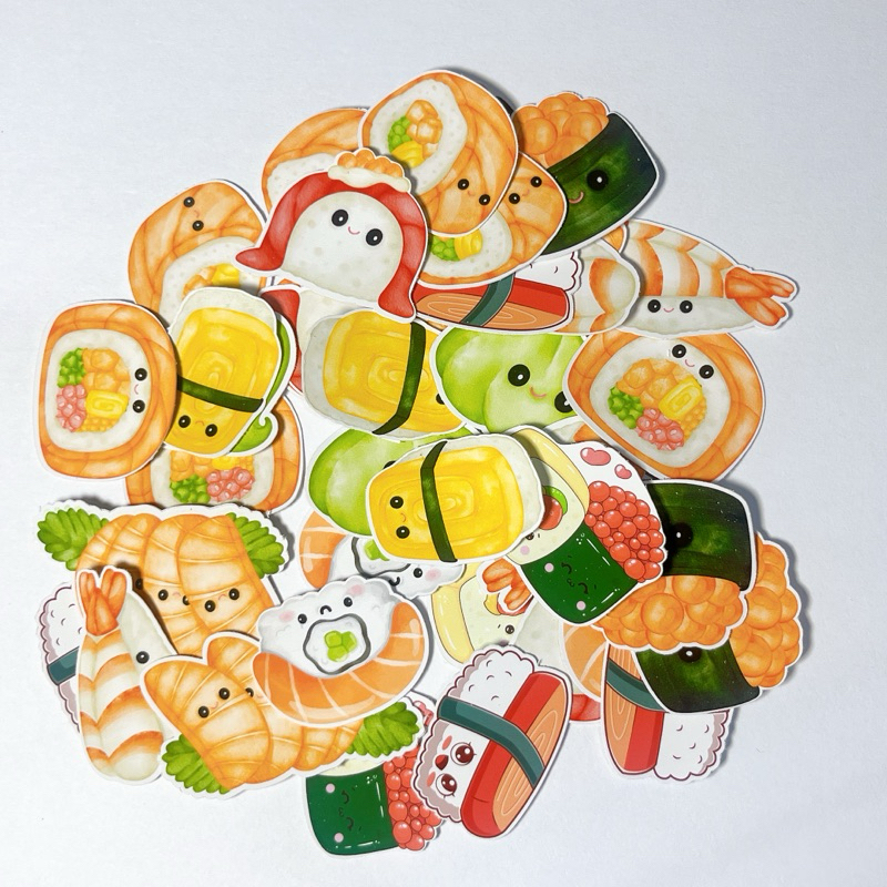 

Bibliocraft.id | Stiker Makanan Cute Sushi Part 1 Sticker Cute