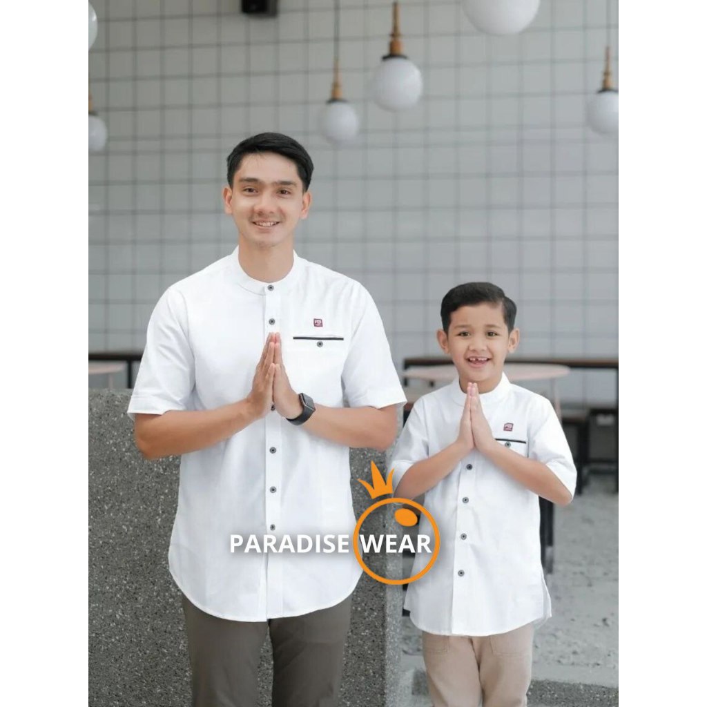 Sultan Couple Ibrahim Ismail Baju Hem Kemeja Koko Hari Raya Id Couple Atasan Fashion Muslim Ayah Dan