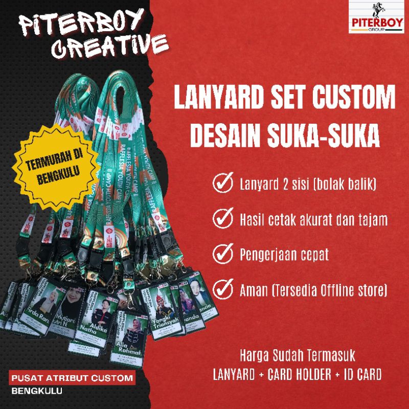 

LANYARD BENGKULU cetak tali Lanyard Set printing 2 muka (sudah satu set)