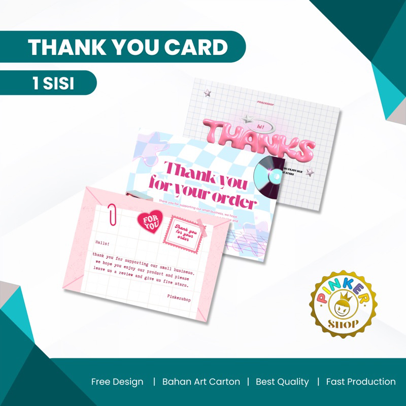 (TC-A) Thank You Card - Template / Custom - SATU SISI